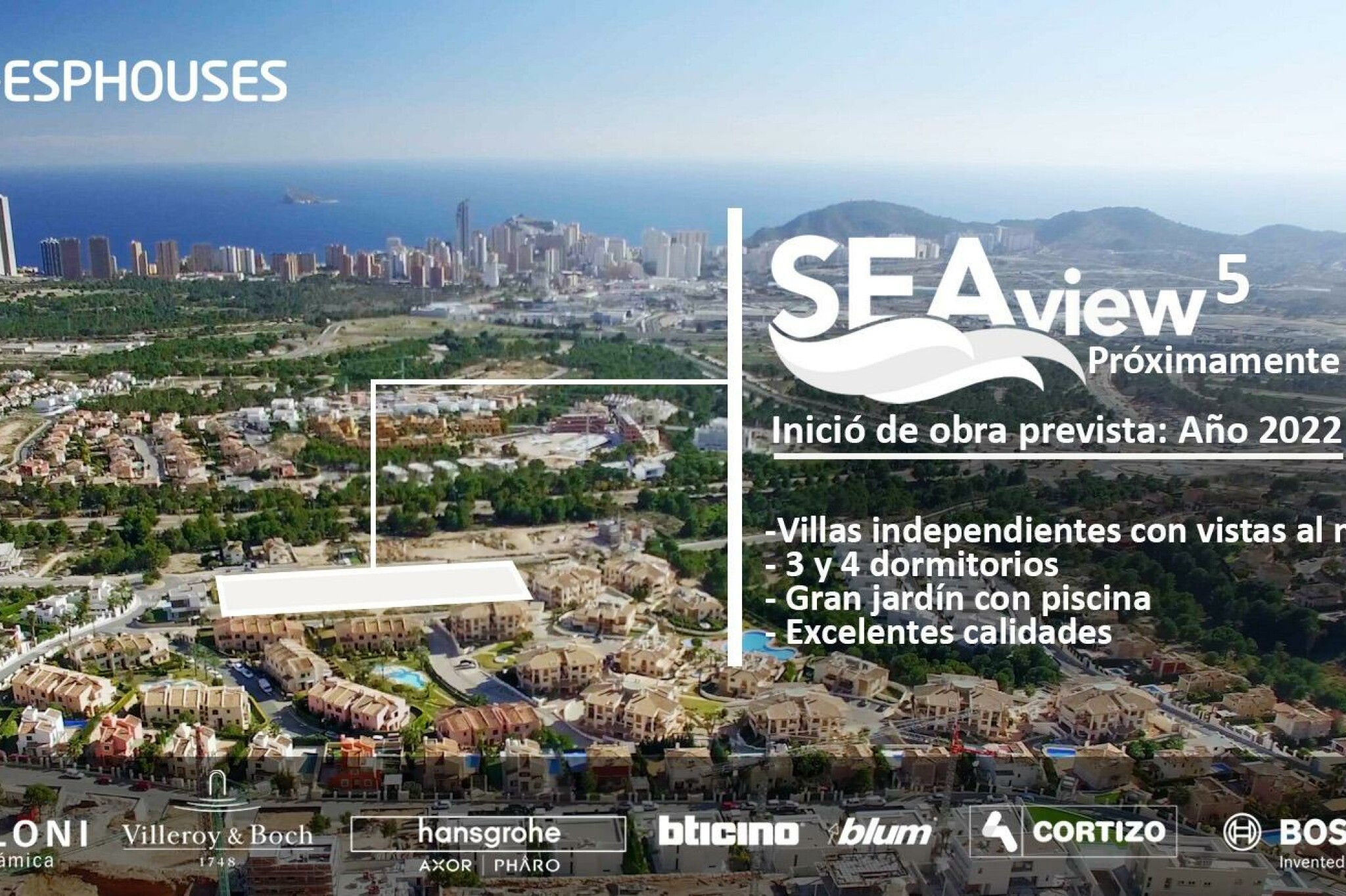 SEAVIEW 5, new development of new construction in Sierra Cortina, Benidorm