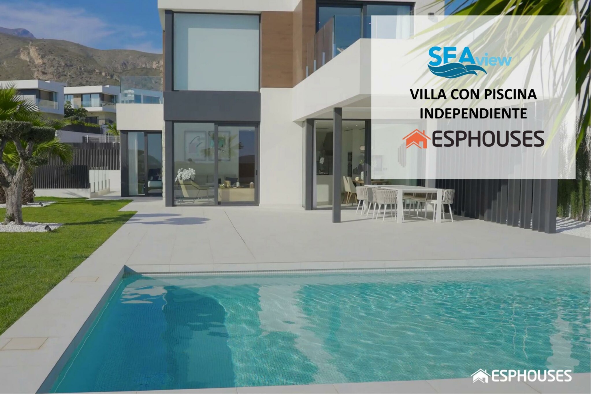 Villa with independent pool in Residencial SEAVIEW, a few minutes from Benidorm.