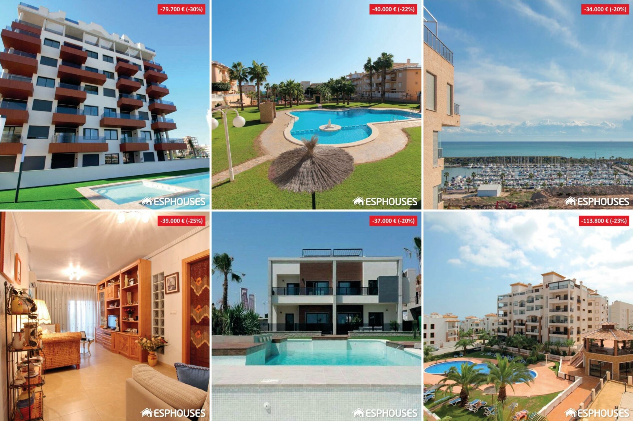Apartments in Guardamar del Segura reduced by more than 20%.